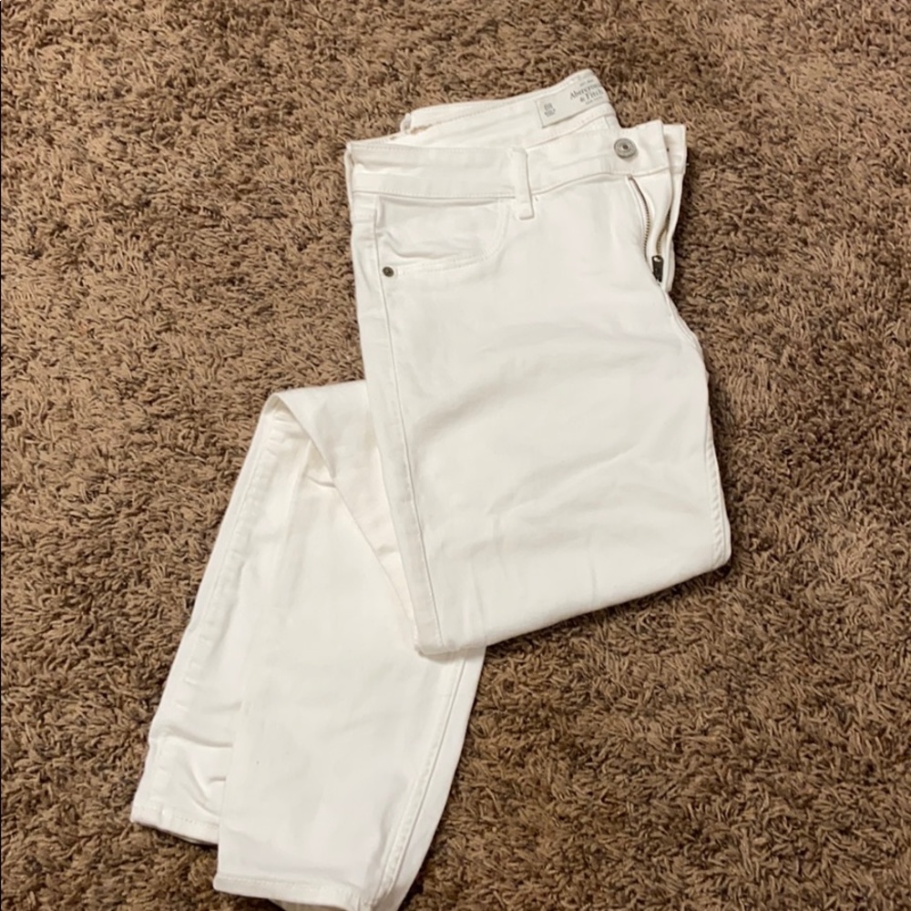 Abercrombie and Fitch white jeans